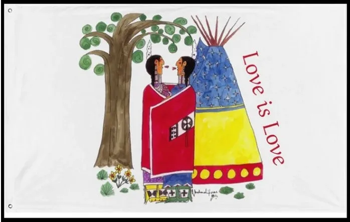 Two Spirit Love is Love Flag