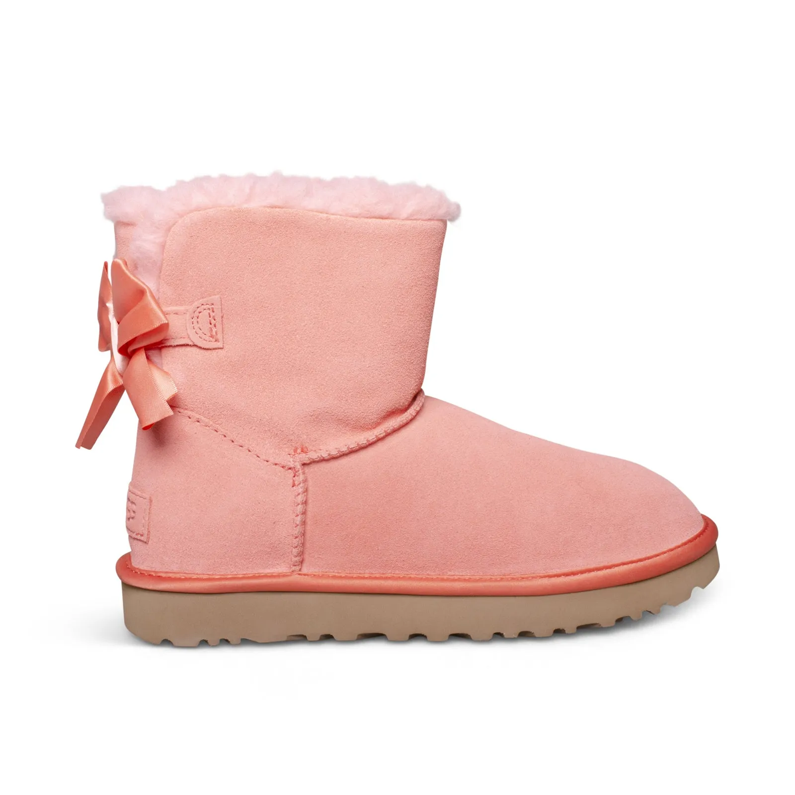 UGG Mini Bailey Bow Satin Shell Pink Boots - Women's