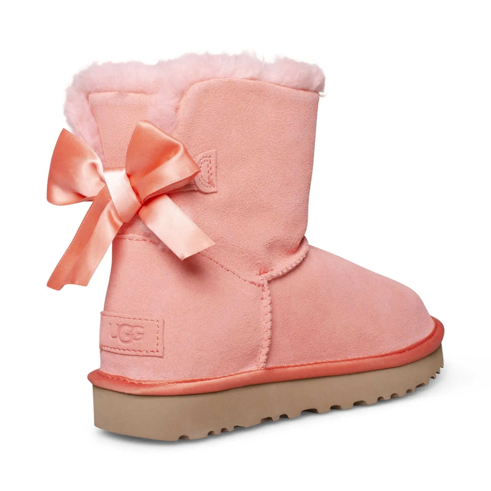 UGG Mini Bailey Bow Satin Shell Pink Boots - Women's