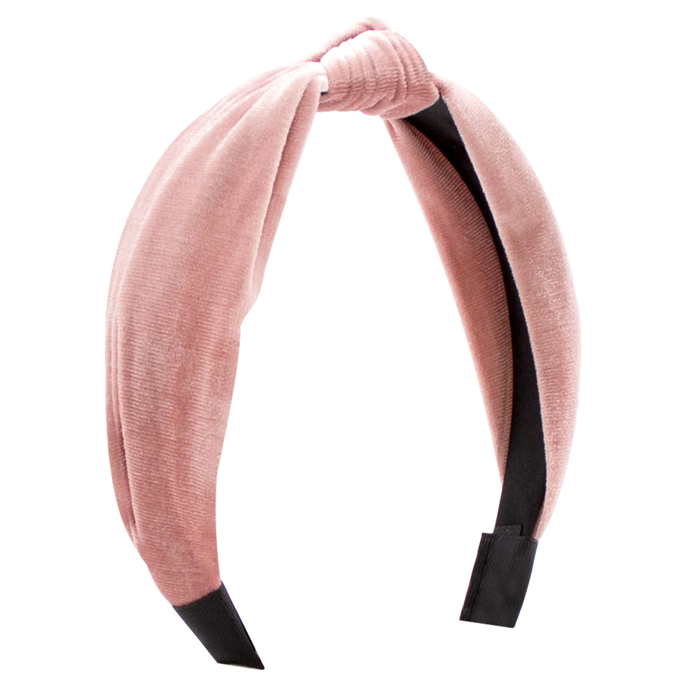 Velvet Wrapped Hard Headband with Knot