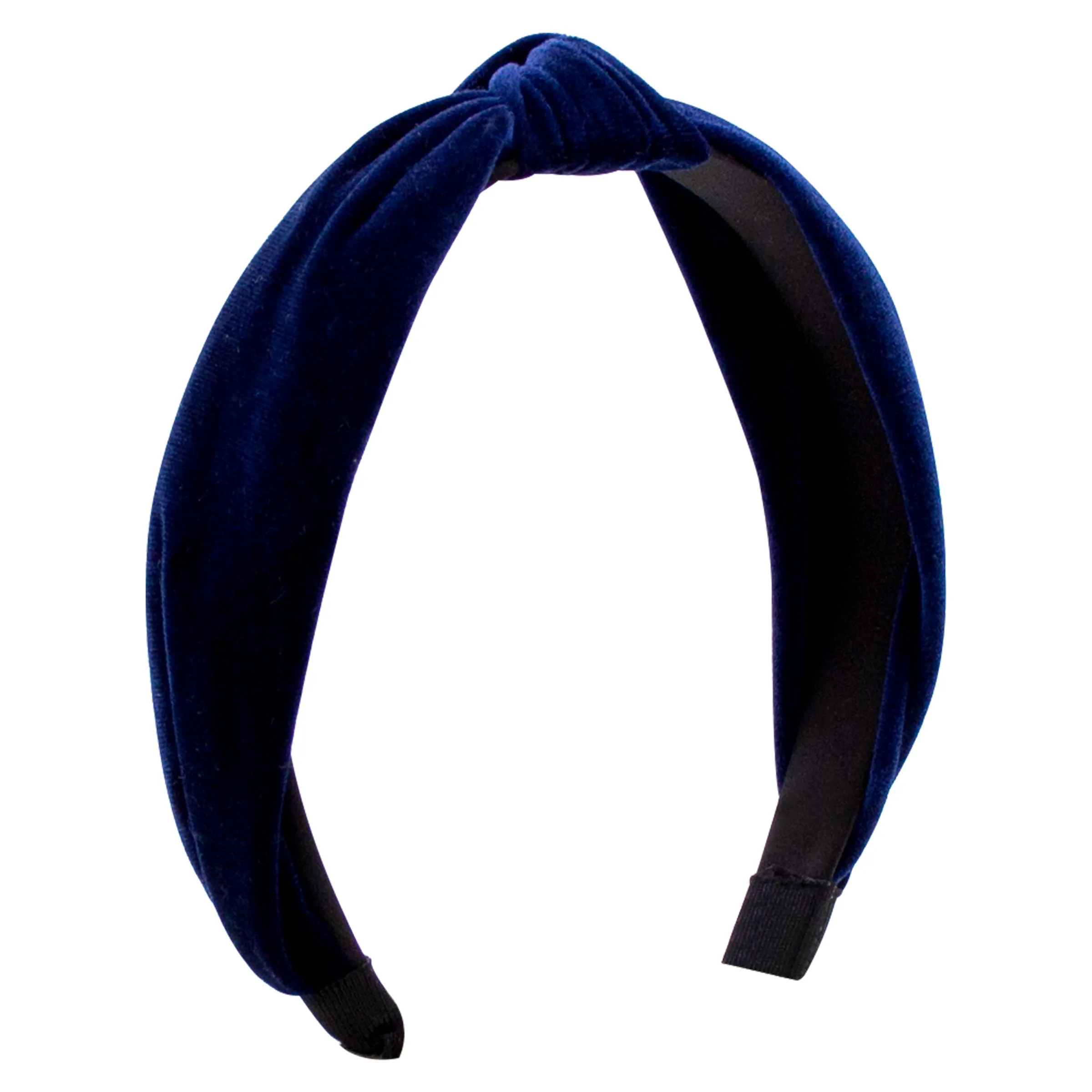 Velvet Wrapped Hard Headband with Knot