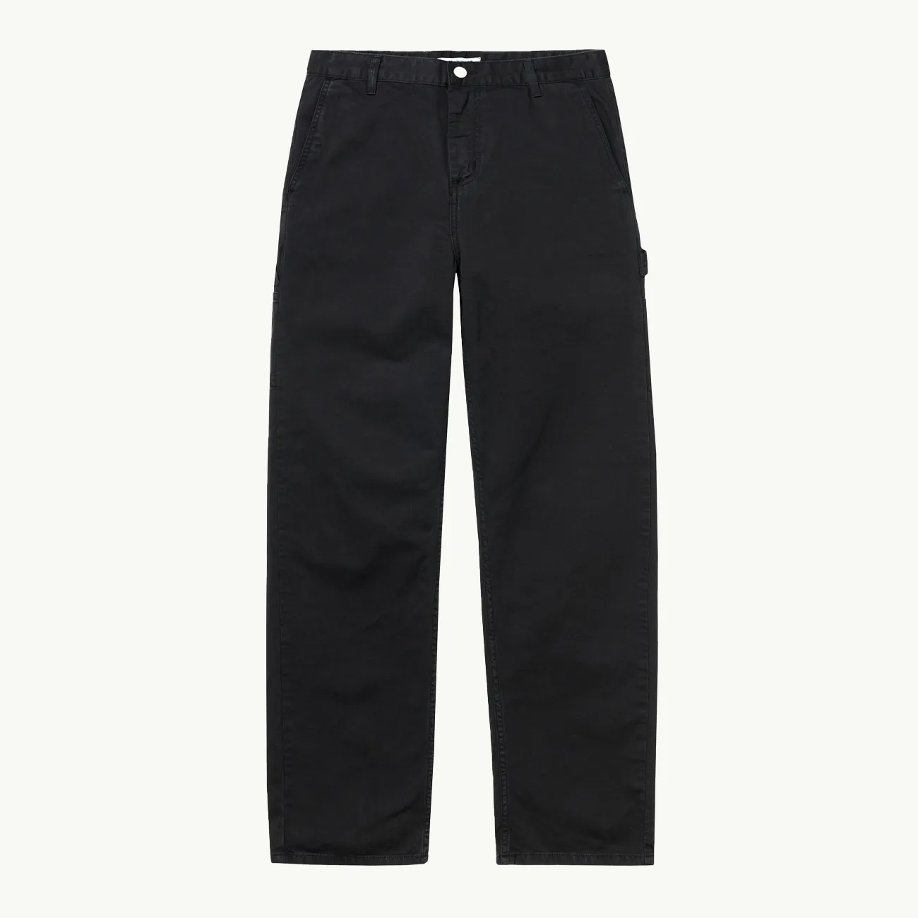 W PIERCE PANT STRAIGHT BLACK GARMENT DYED