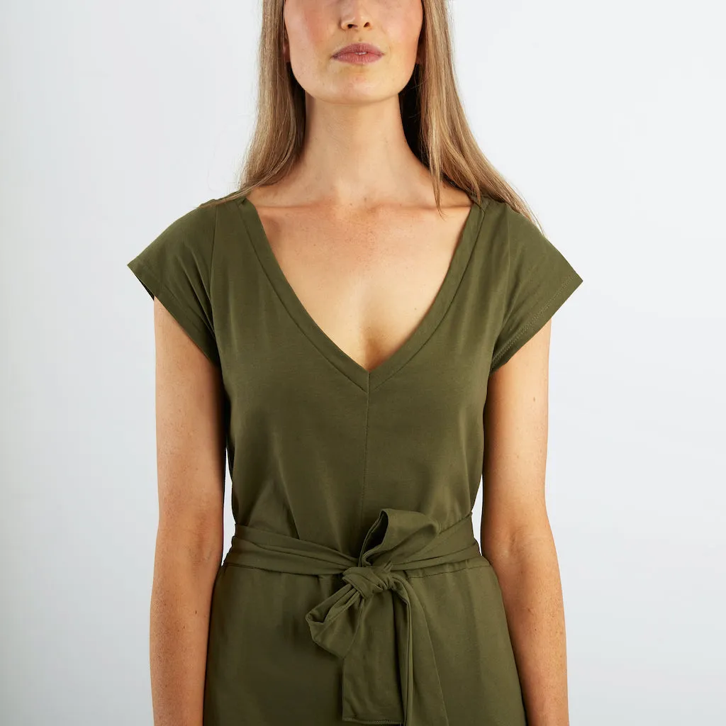 Wide Leg Jumpsuit  | Olive