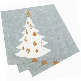 Winter White Tree Paper Cocktail Napkins (Pack of 20)