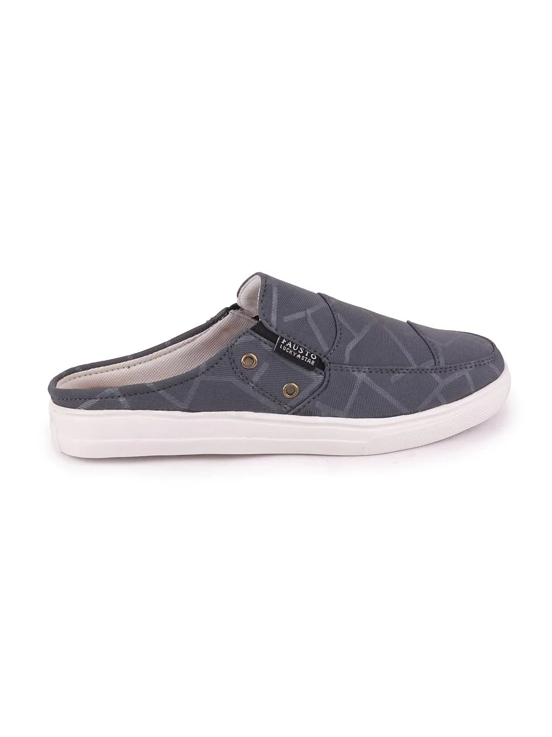 Women Grey Casual Canvas Slip-On Shoes