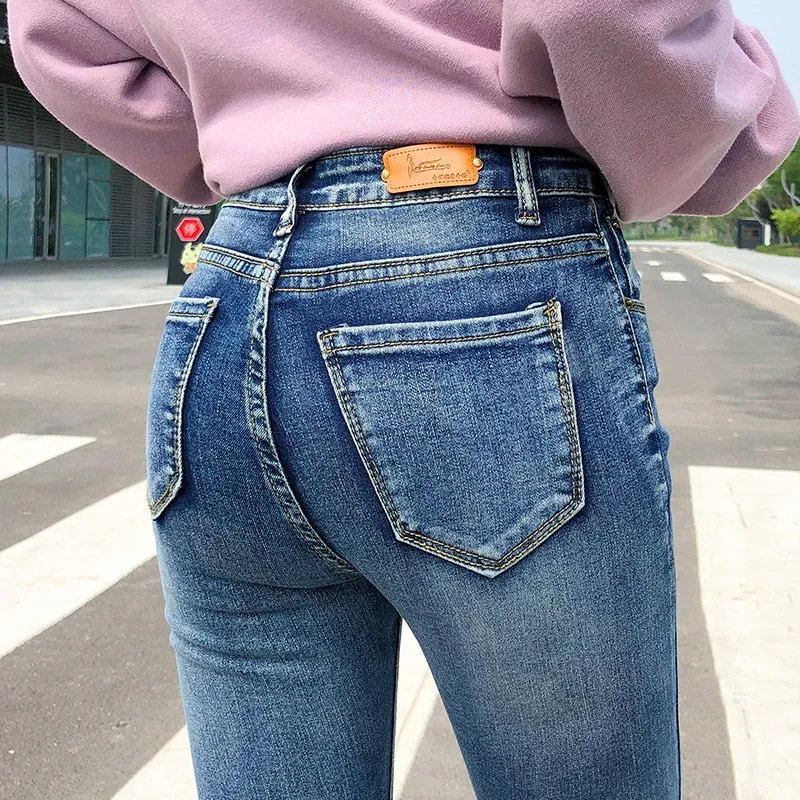 Women Stretch High Waist Jeans