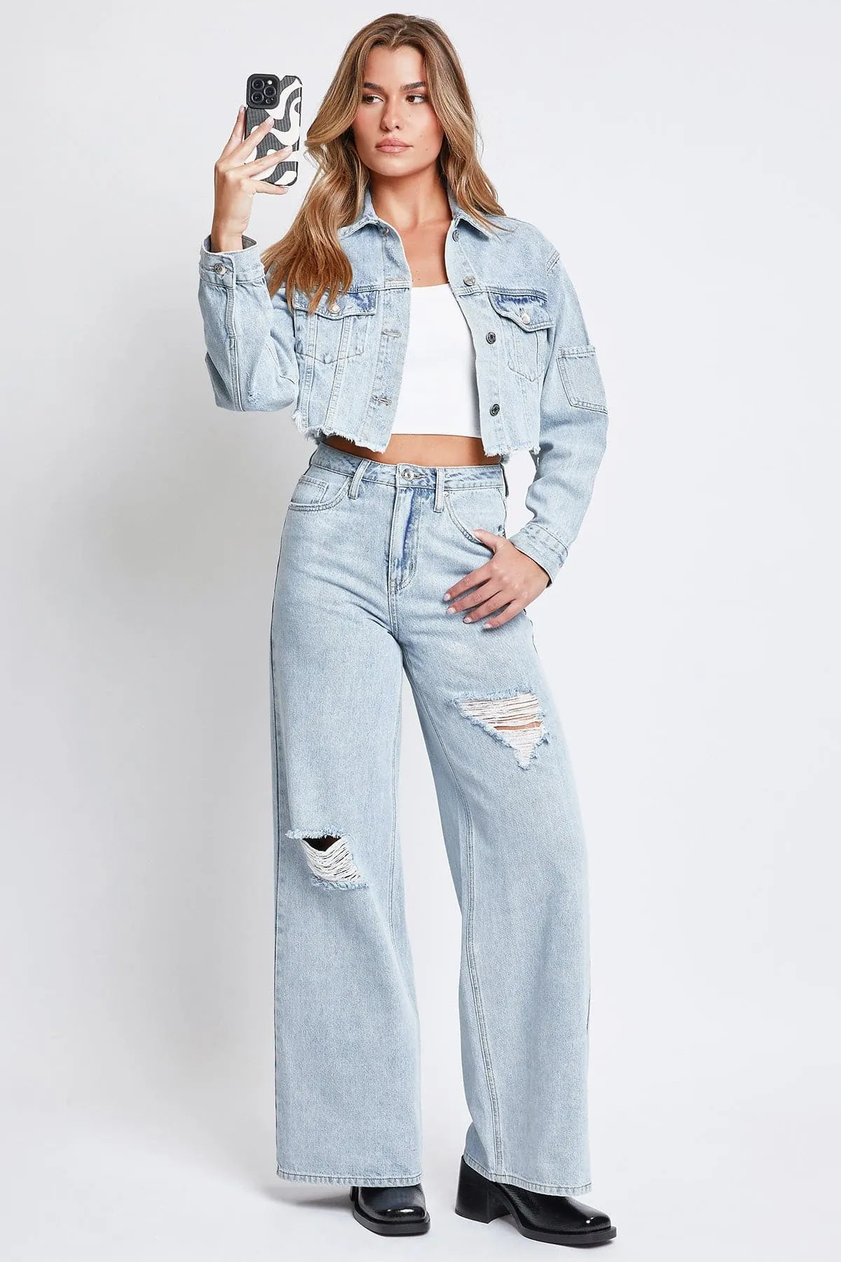 Women's  Super Wide Leg Jeans