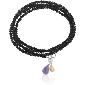 Wrap Bracelet for Good Judgement with Amethyst & Citrine