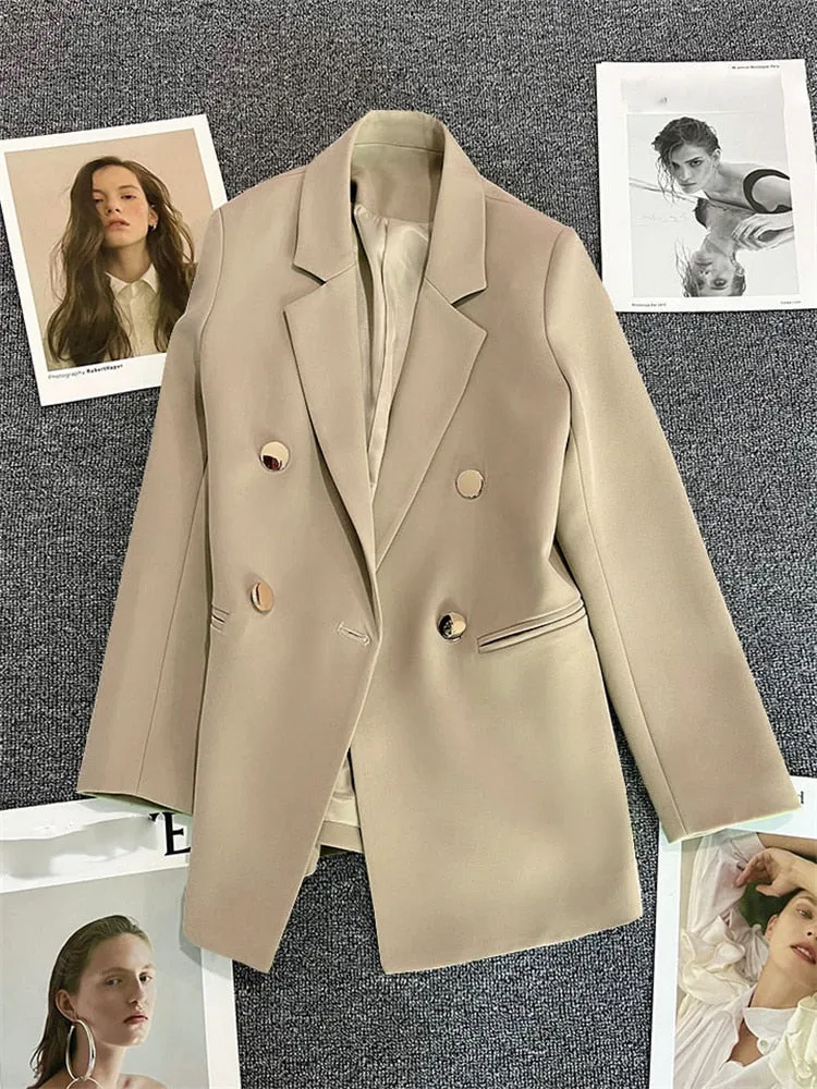 YITI SUITS Women's Elegant Stylish Fashion Office Lady Professional Solid Color Blazer Jacket