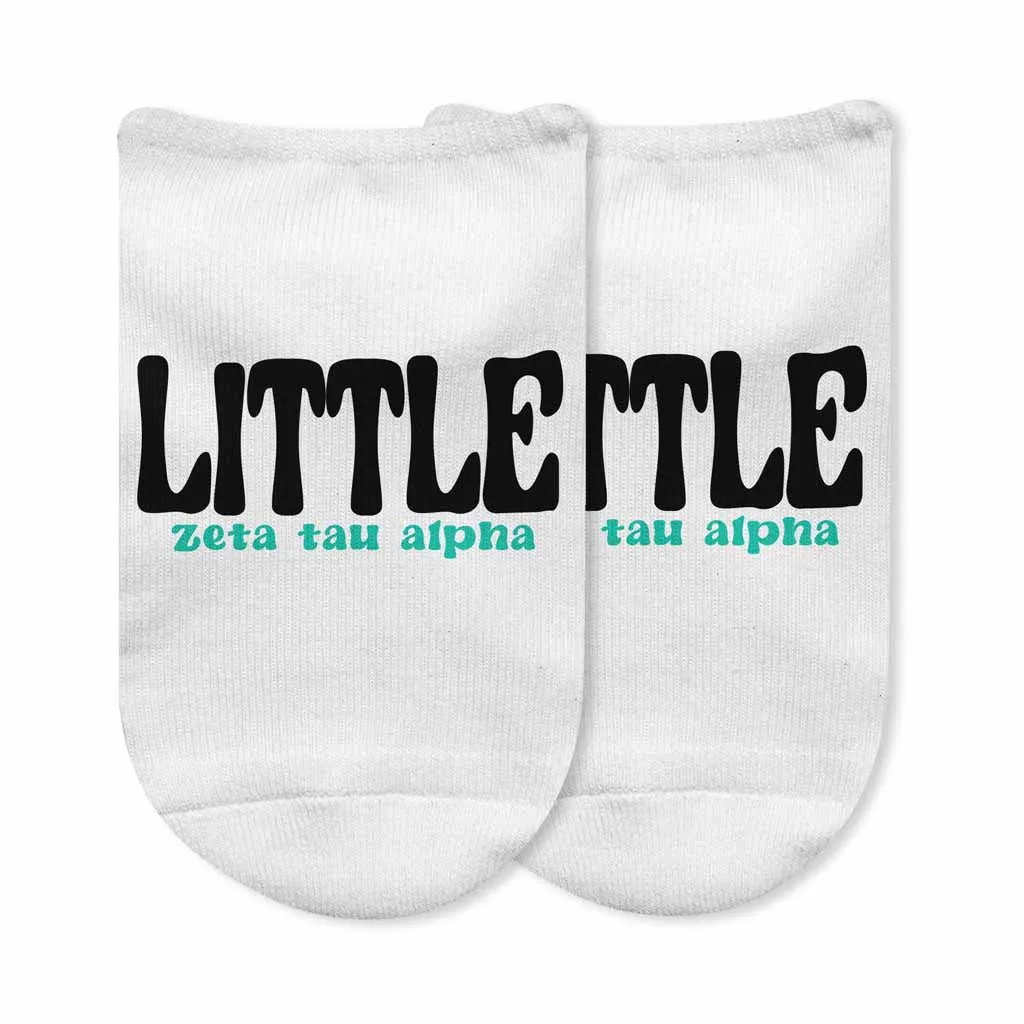 Zeta Tau Alpha No Show Socks for Bigs and Littles