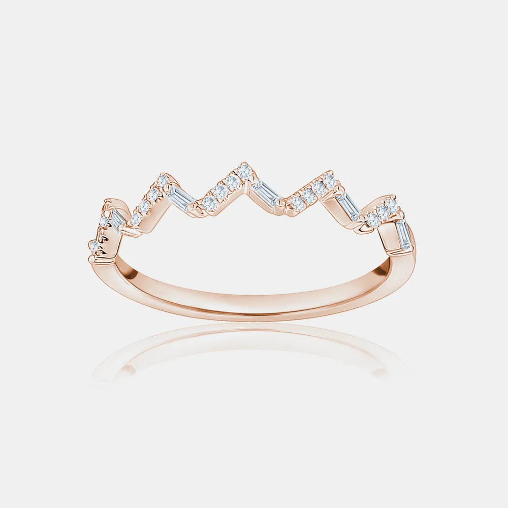 Zig Zag Diamond Ring